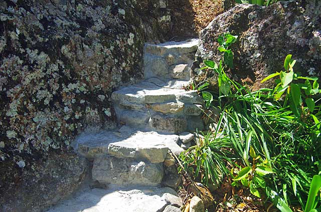 Flagstone garden stairs