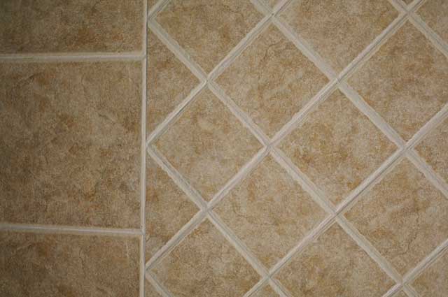 Photo Example of beige colored bathroom wall and floor tiles available in a variety of colors.