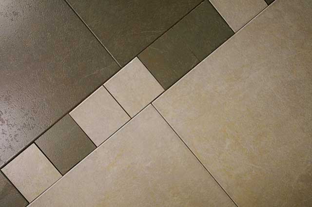 Photo example of a modern looking floor tile available in black and grey